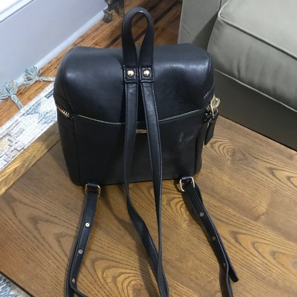 Like Dreams Black Backpack Purse with Neon lining - Picture 2 of 3